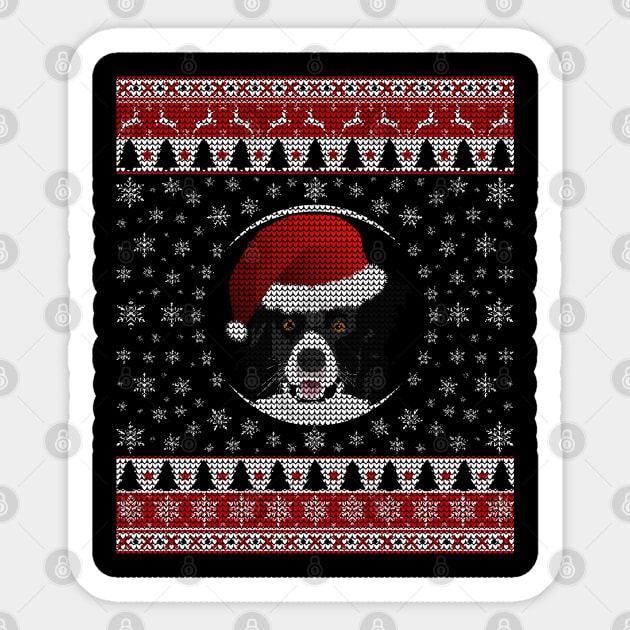 Border Collie Santa Hat Sticker by Sleazoid